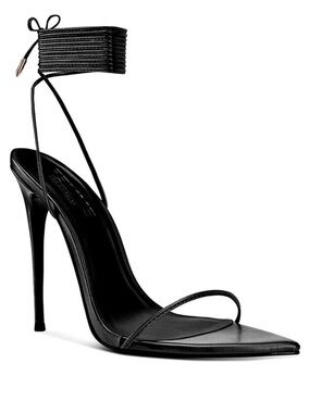 Femme LA Black Luce Minimale Gorgeous Strappy Heels
